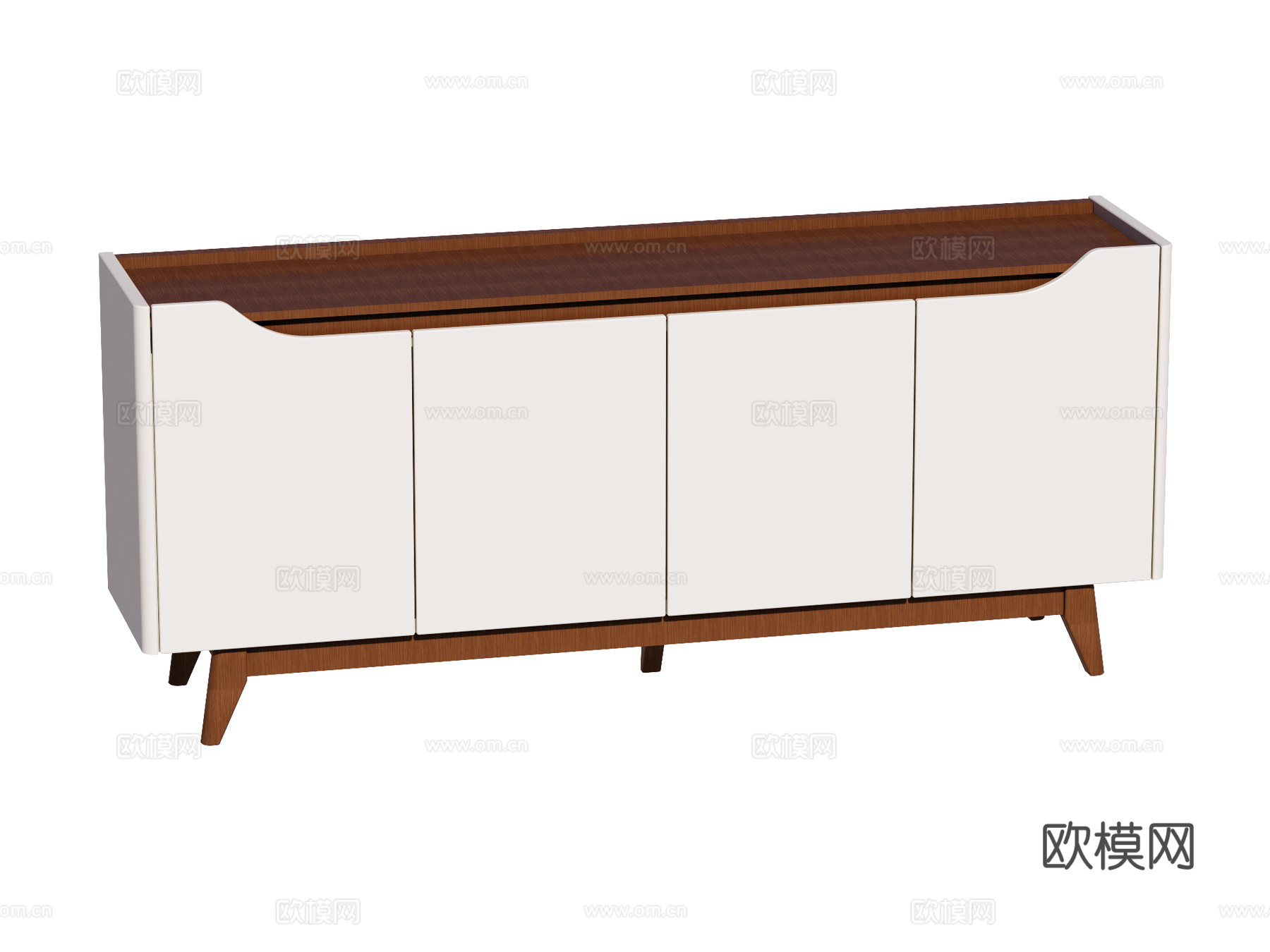 现代电视柜装饰柜su模型