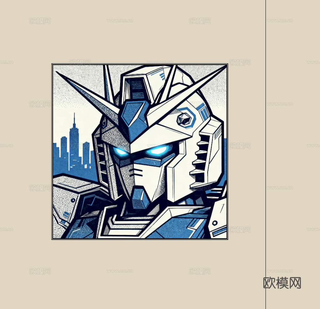 现代卡通挂画su模型