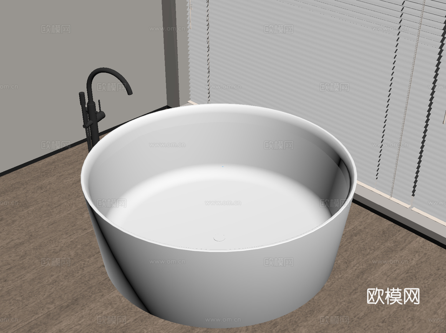 现代浴缸 圆形浴缸su模型