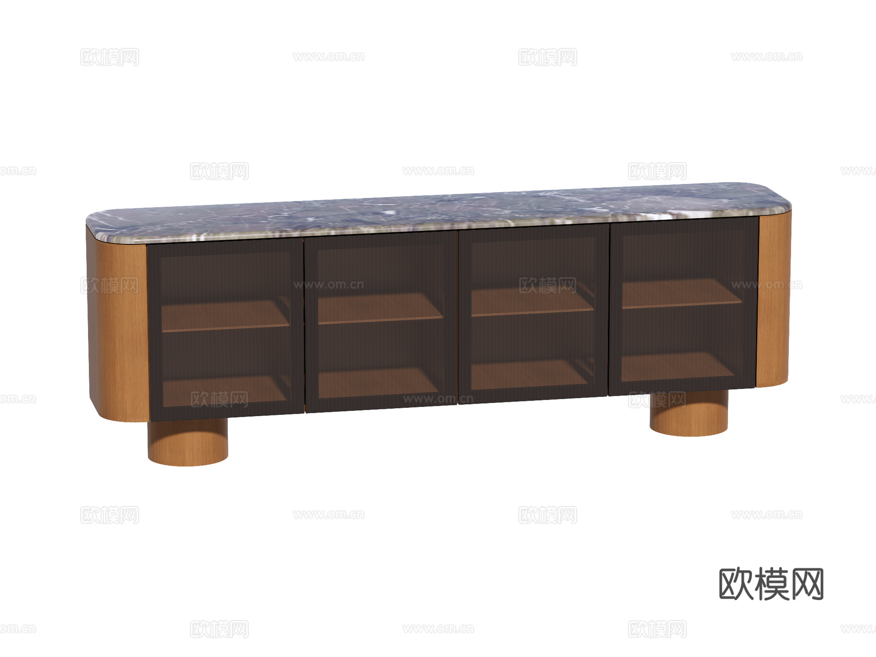 现代电视柜su模型