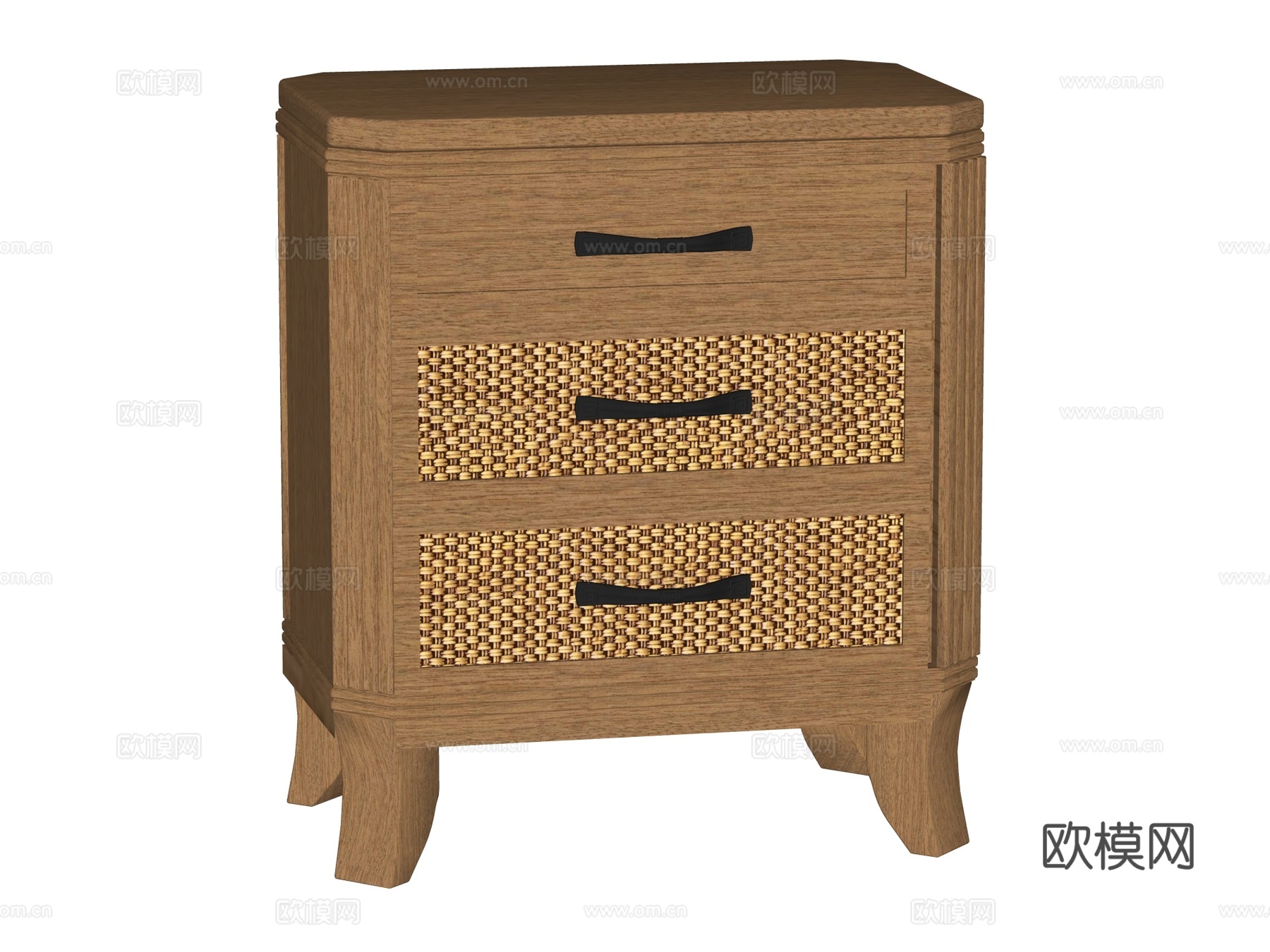 中古床头柜装饰柜角几边几su模型