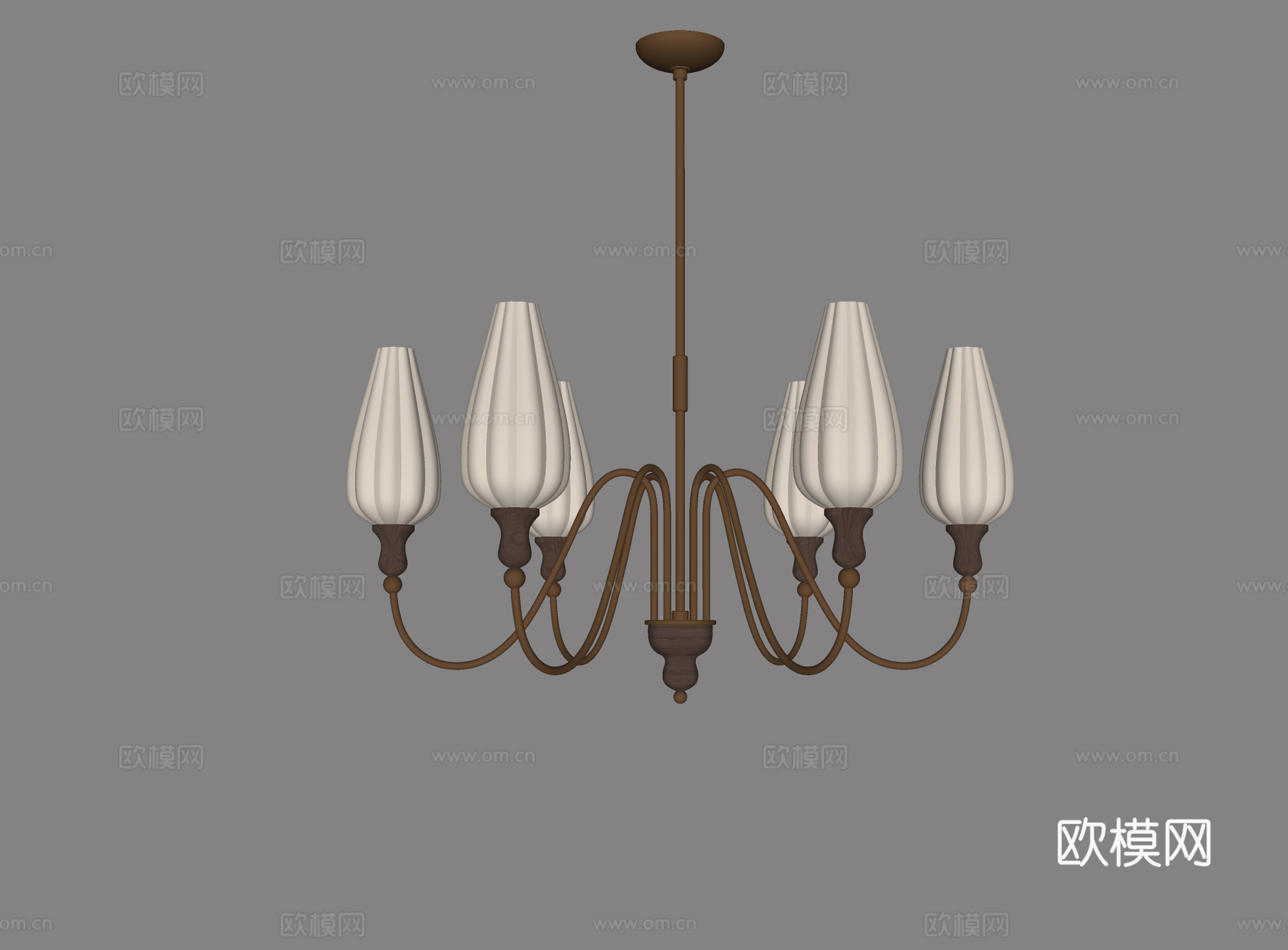 法式吊灯 餐厅吊灯su模型