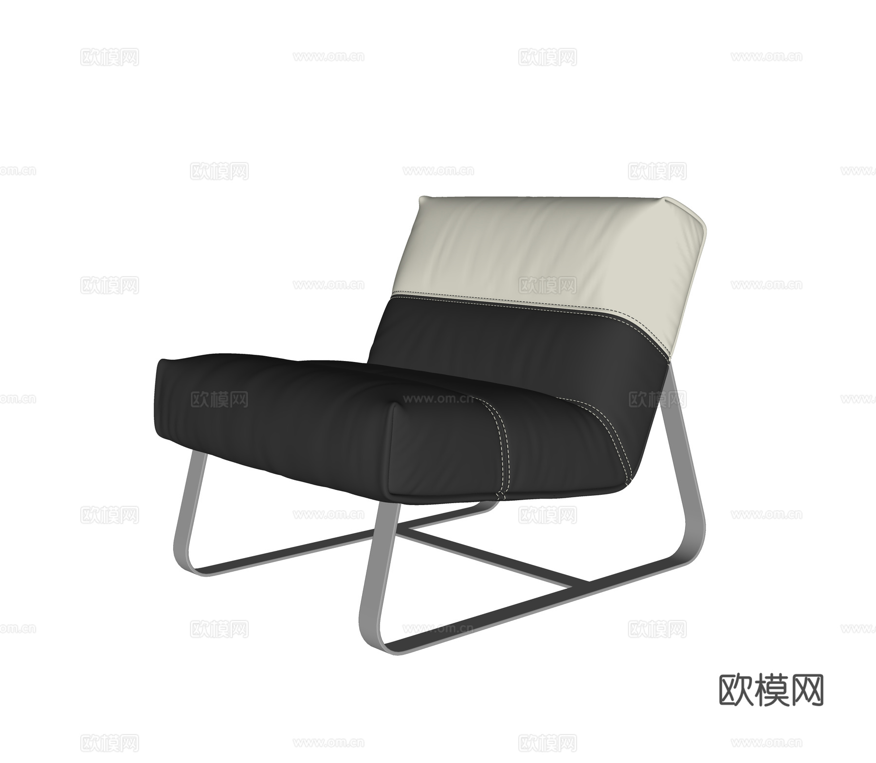 意式简约休闲椅su模型