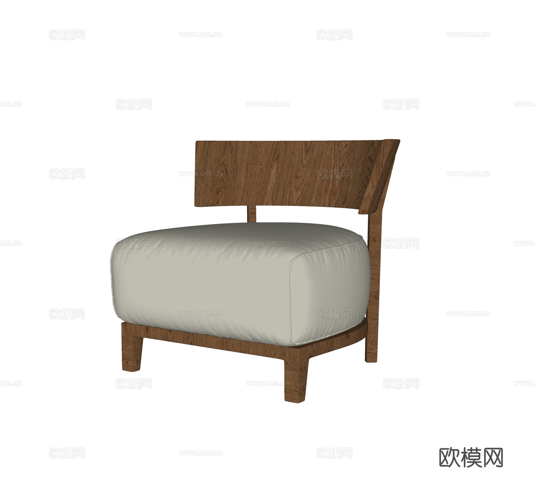 法式中古休闲椅su模型