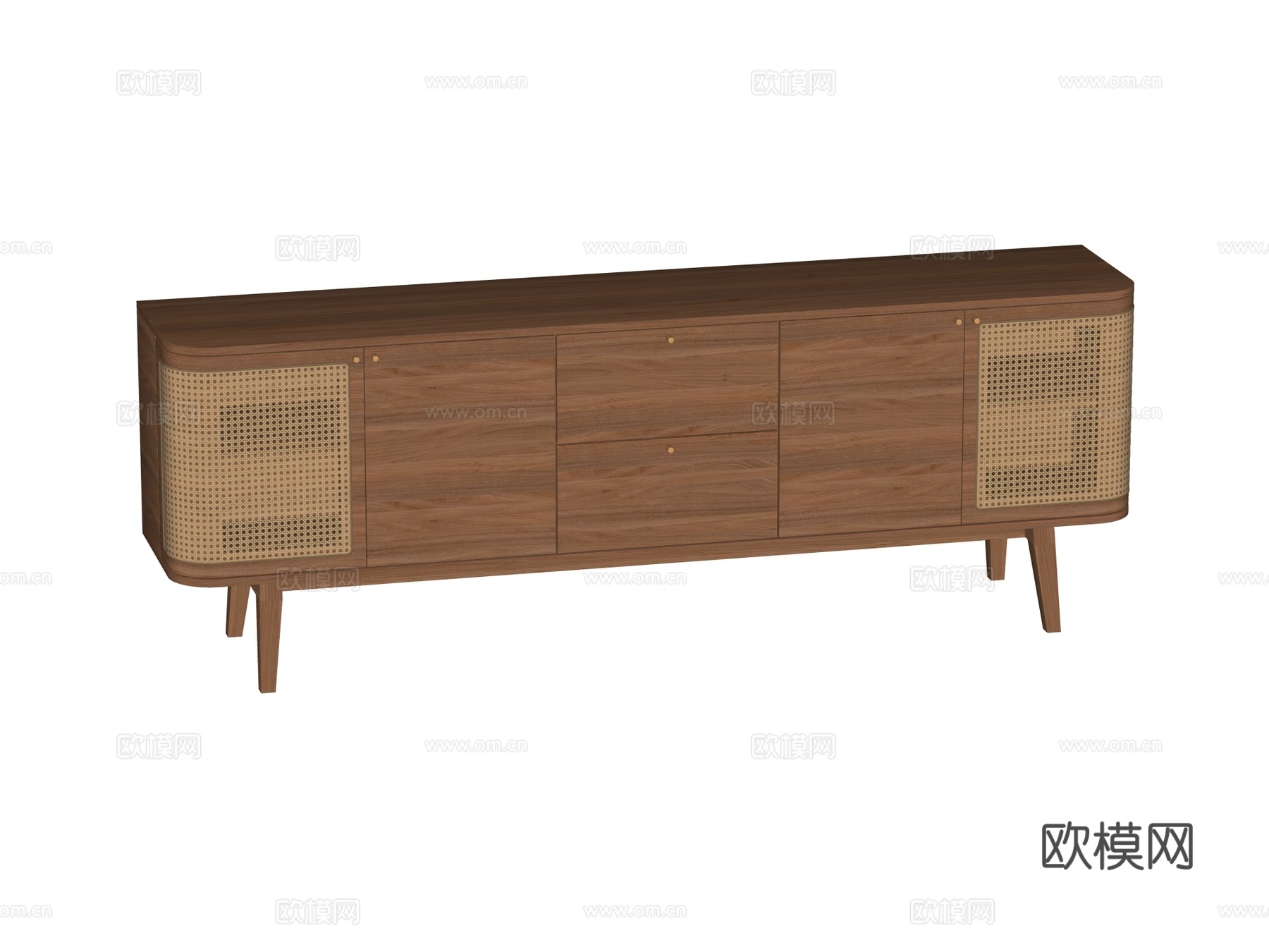 中古电视柜装饰柜su模型