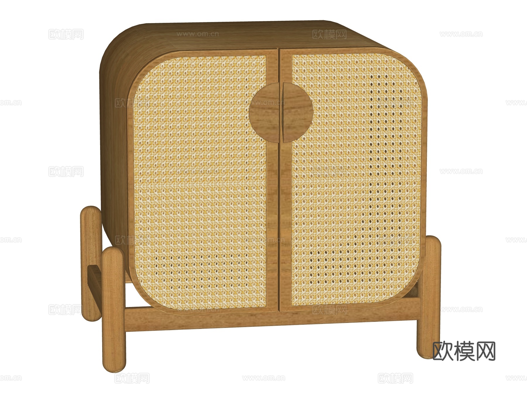 中古床头柜装饰柜角几边几su模型