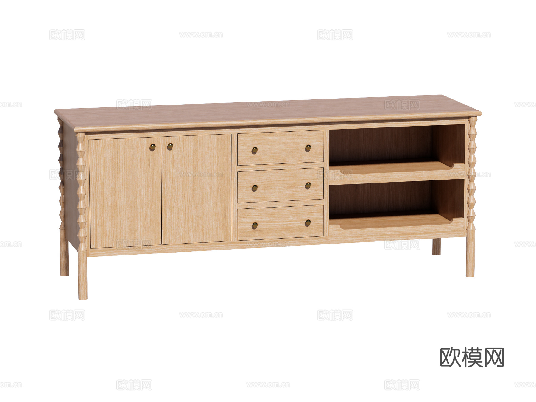 中古电视柜装饰柜su模型