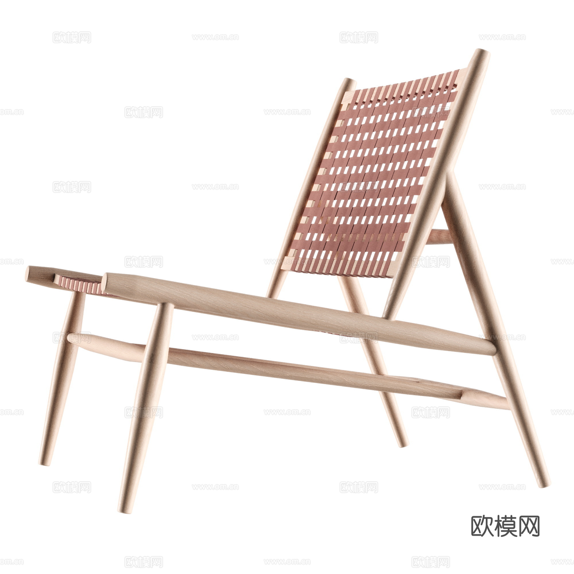 现代藤编椅 户外休闲椅 户外椅 编织休闲椅 躺椅su模型