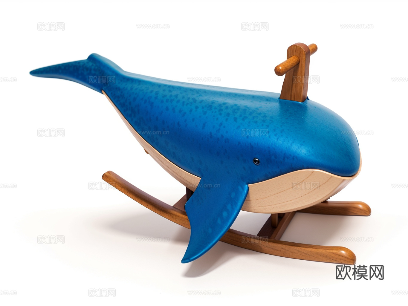 鲸鱼儿童木马摇椅su模型