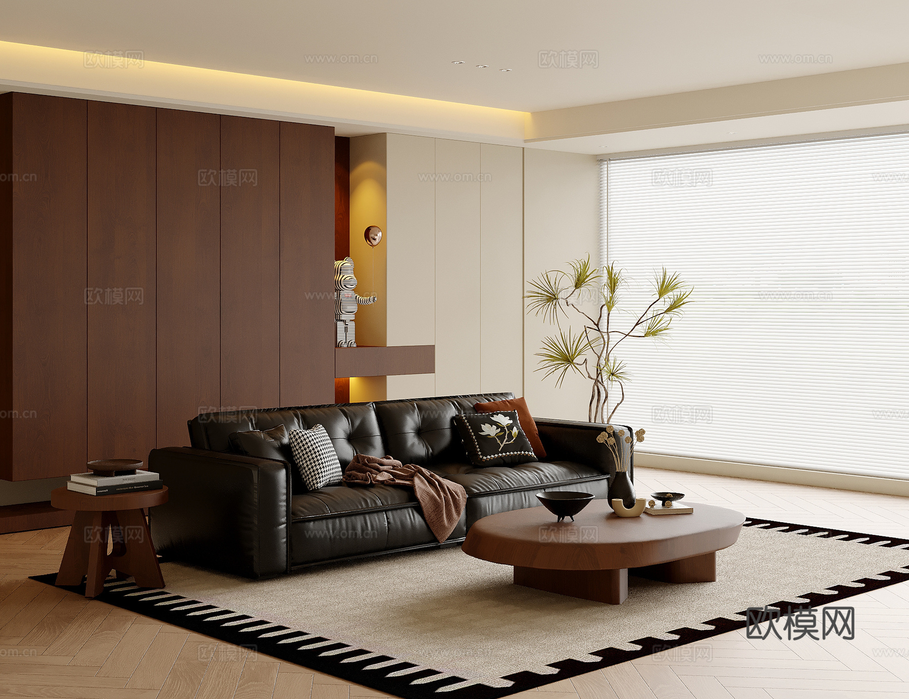 中古风沙发3d模型下载