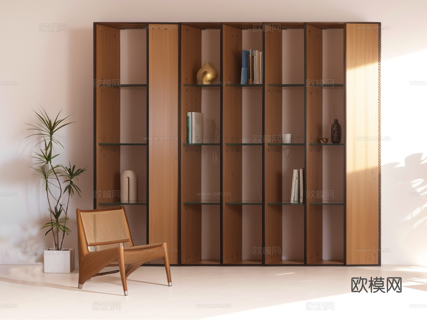 书柜书架su模型