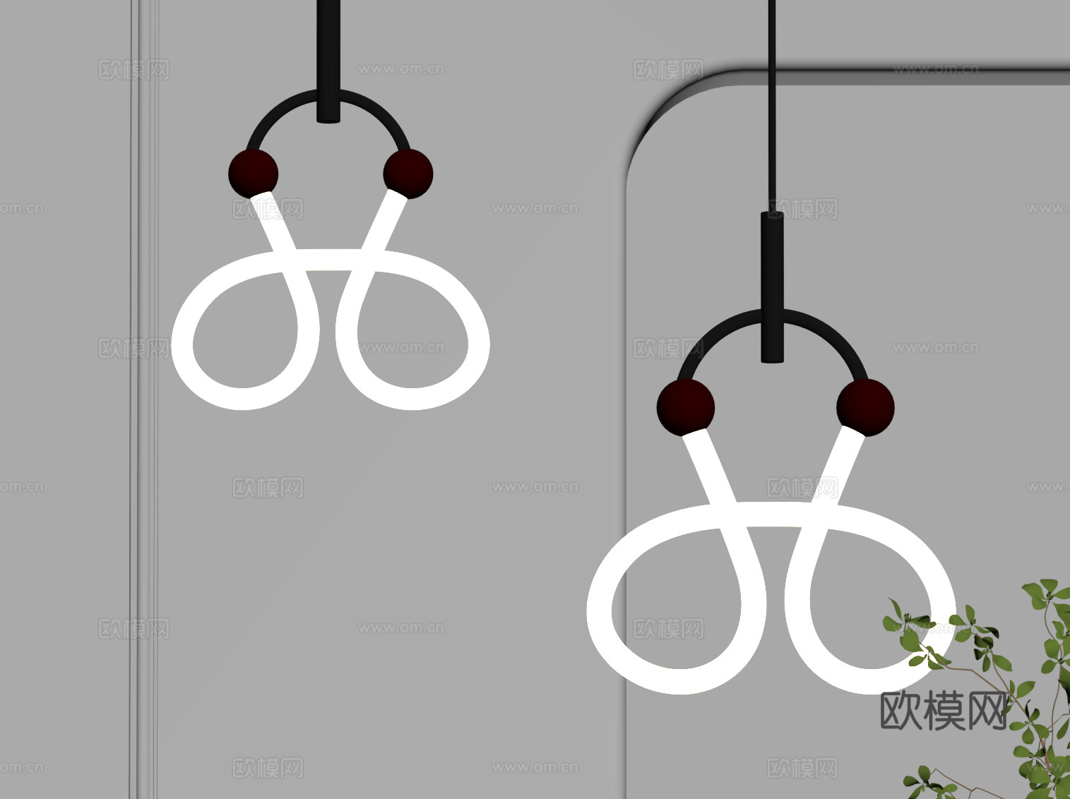 现代意式吊灯su模型