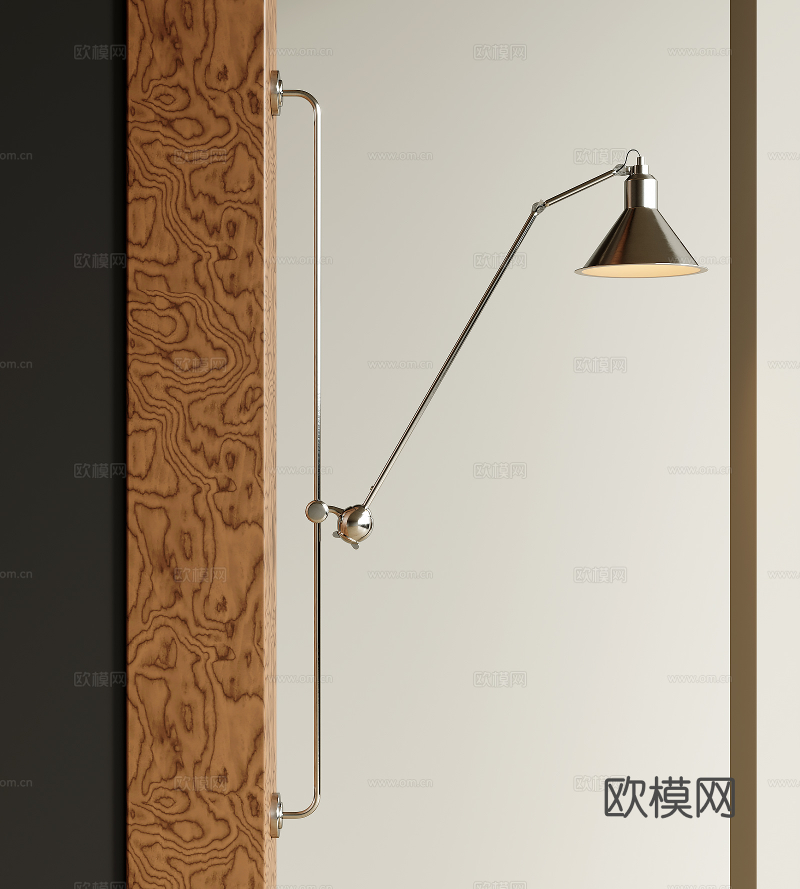 现代壁灯su模型下载（渲染图1）