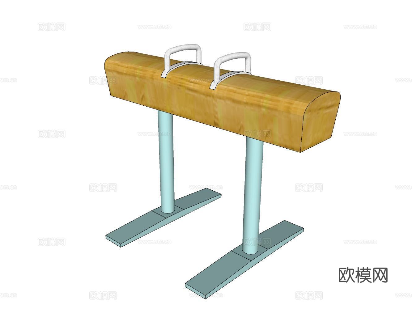 健身器材su模型下载（渲染图2）