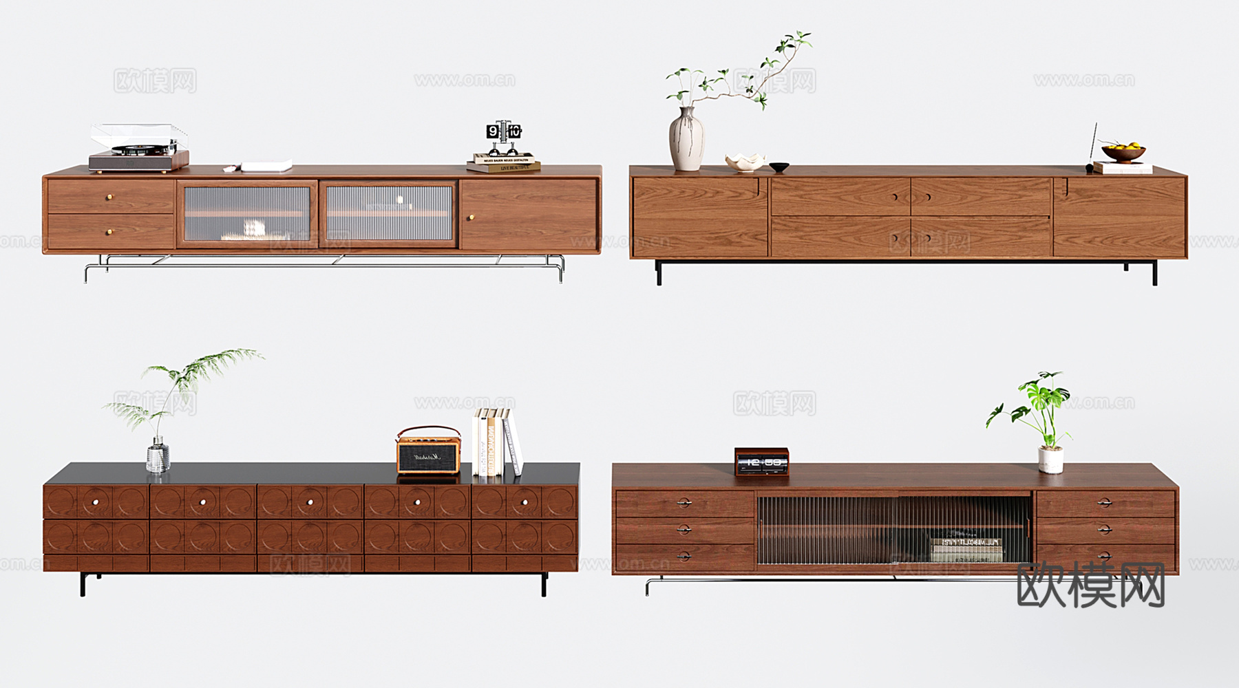 中古成品电视柜su模型