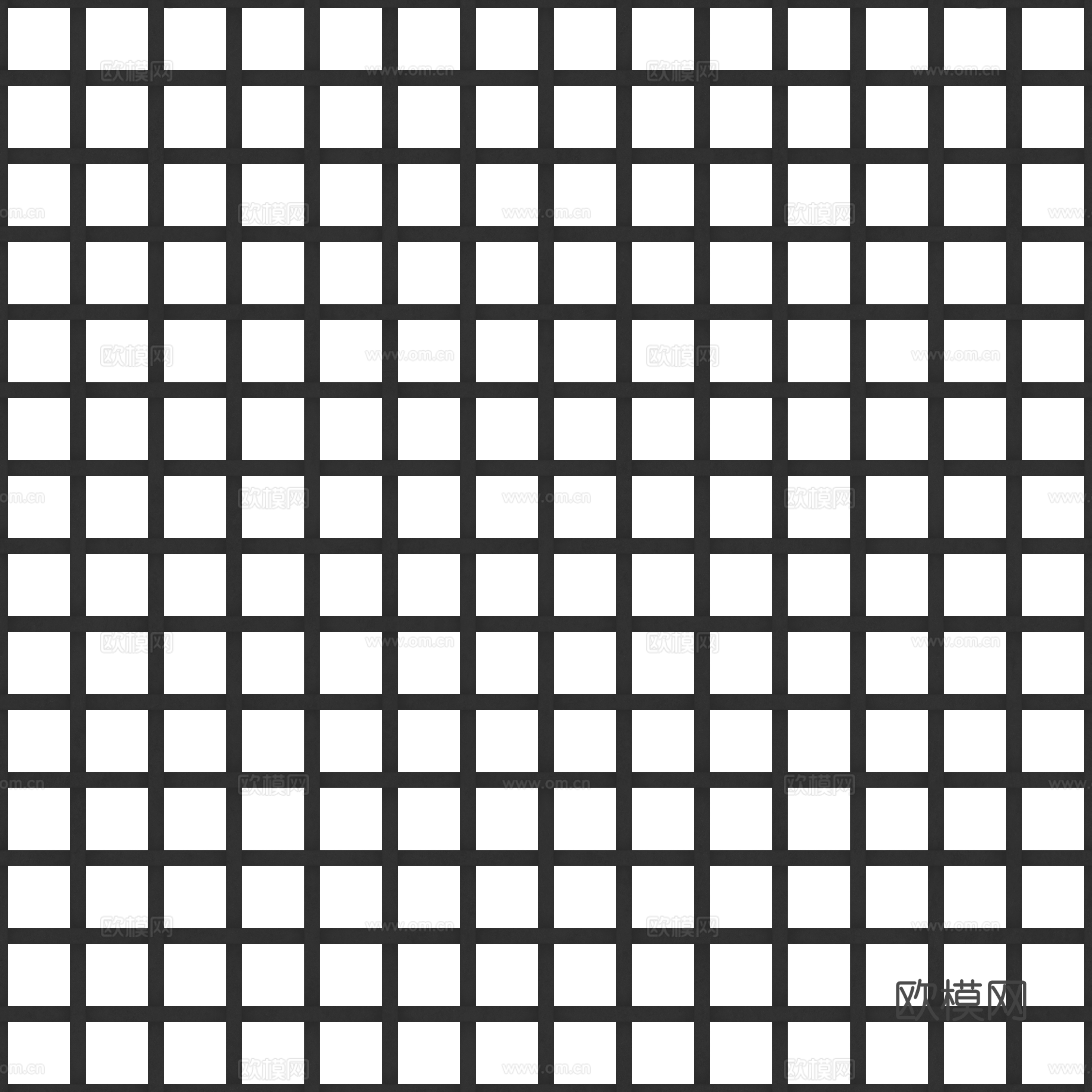 黑色金属镂空网格栅png免抠