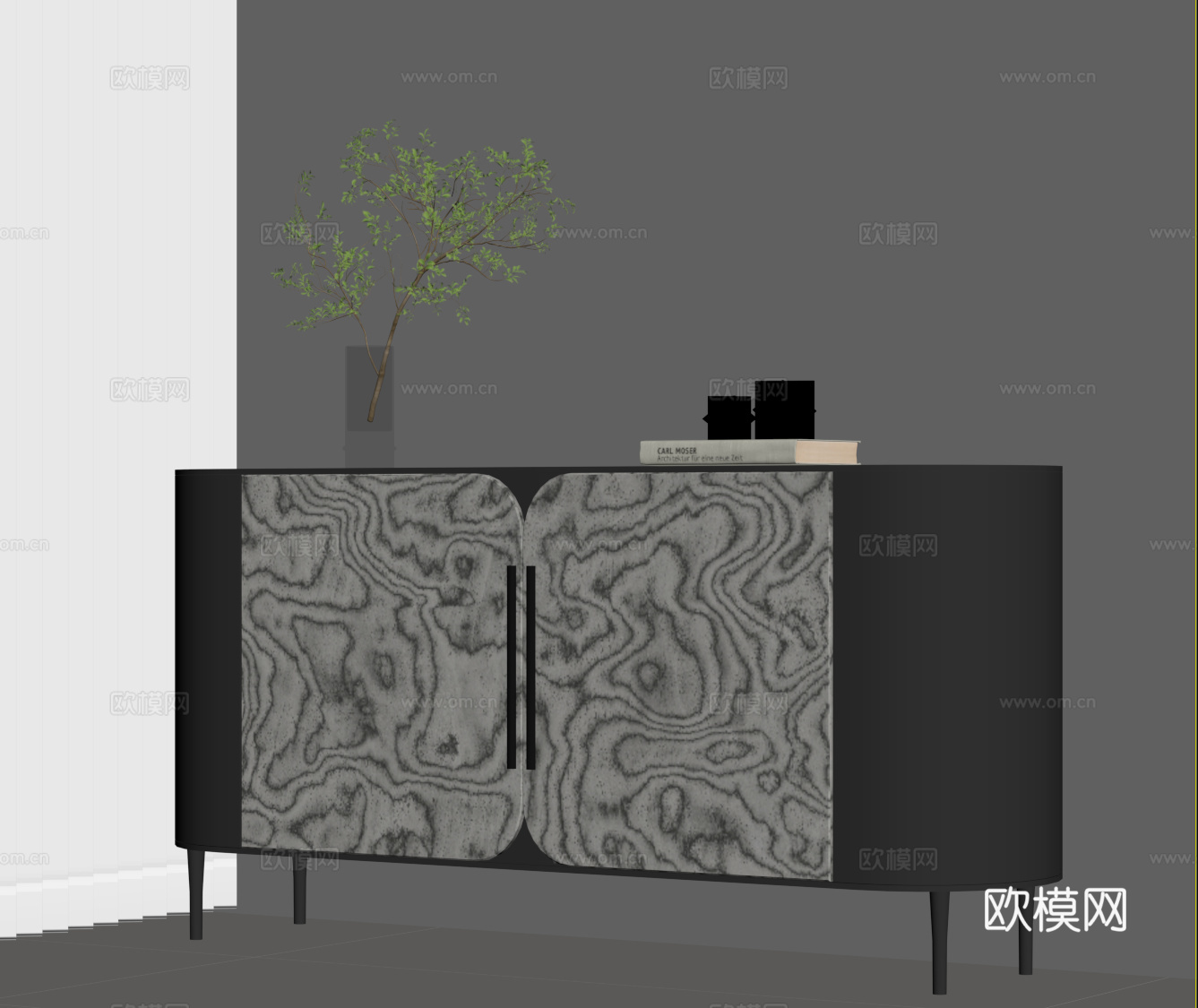 现代意式玄关柜su模型