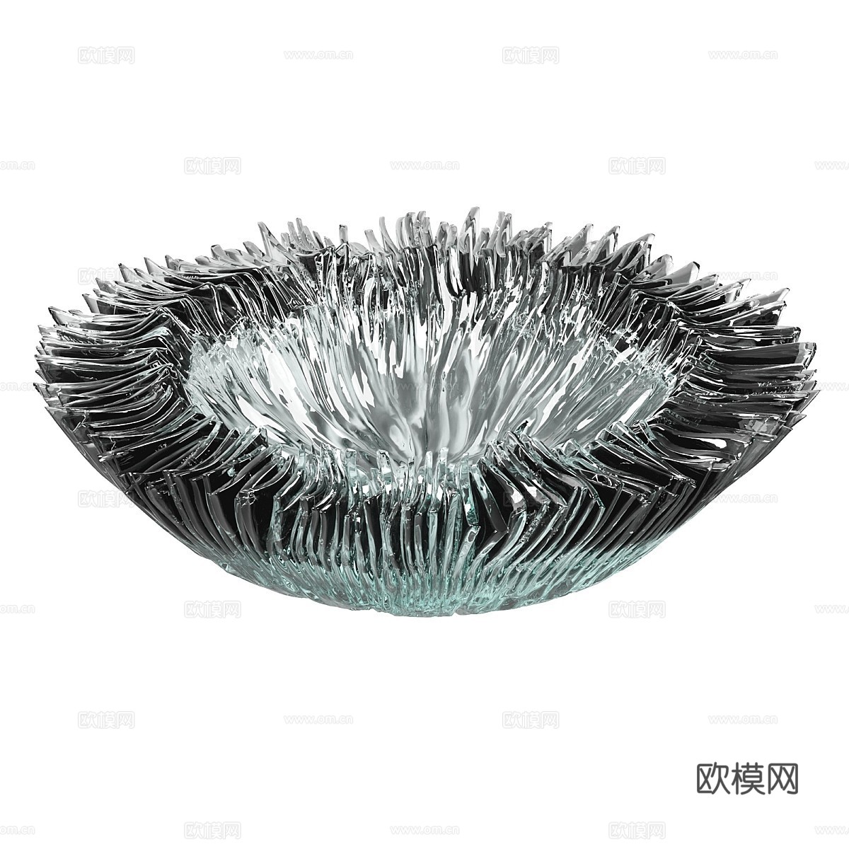 现代极简玻璃托盘3d模型下载（渲染图2）