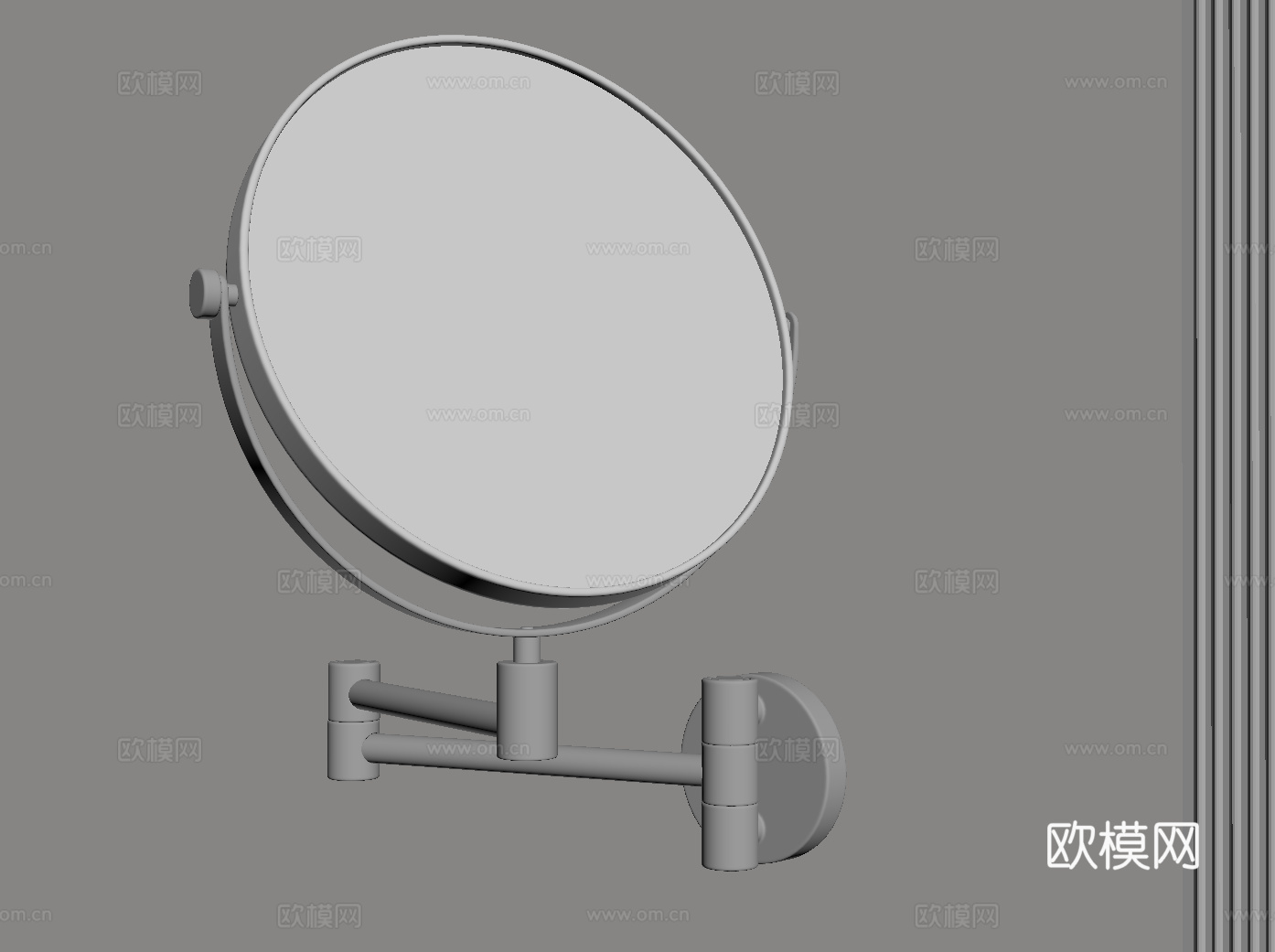 现代卫浴壁镜su模型