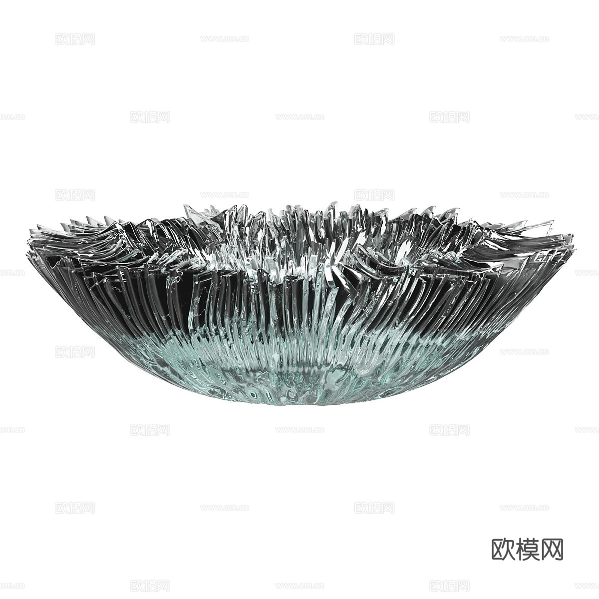 现代极简玻璃托盘3d模型下载（渲染图3）