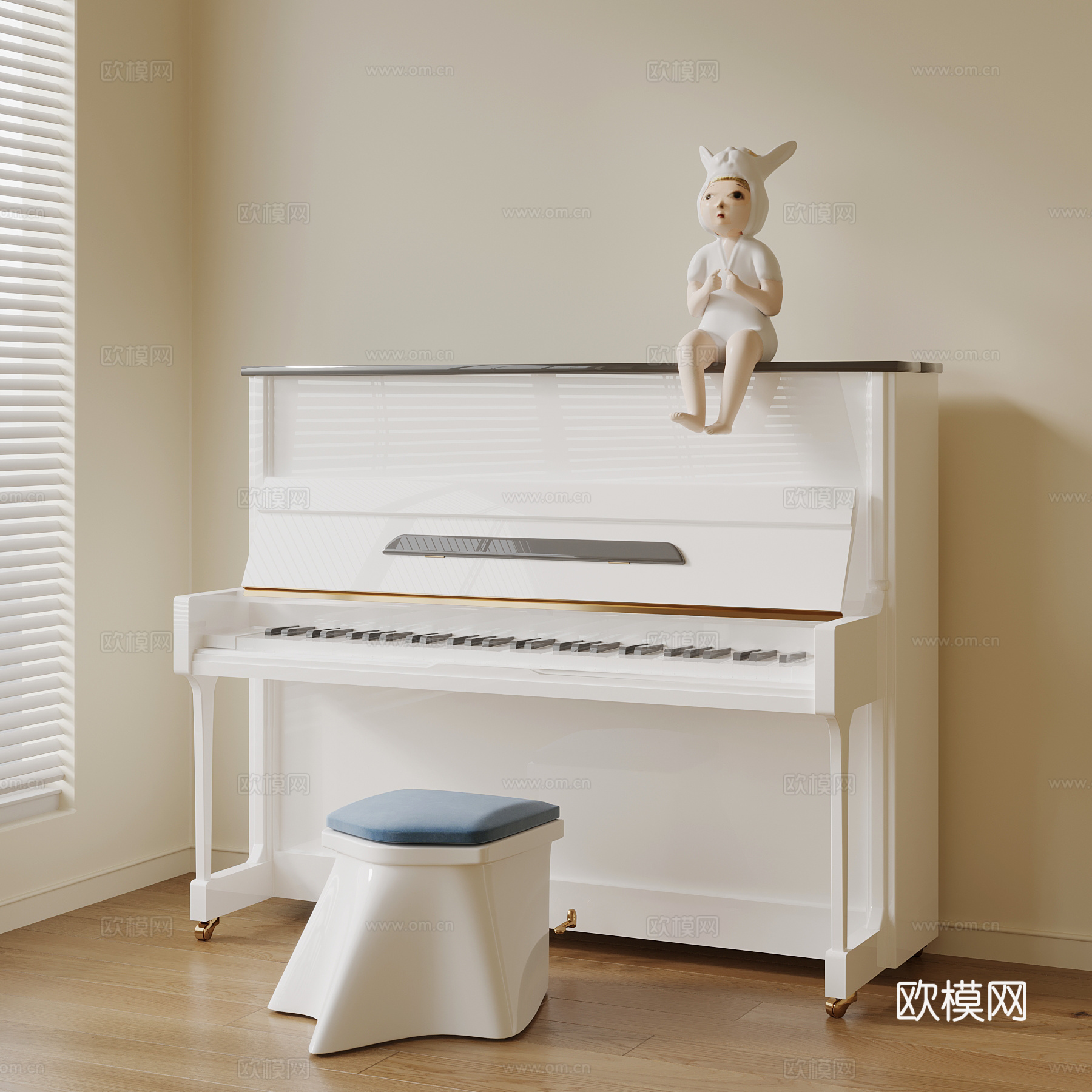 现代钢琴su模型