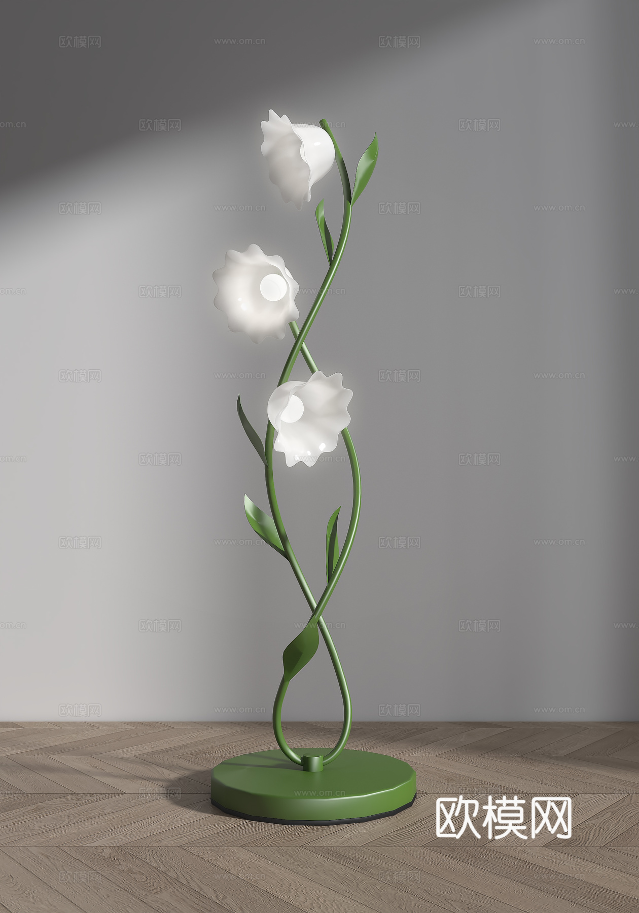 创意花朵落地灯3d模型下载