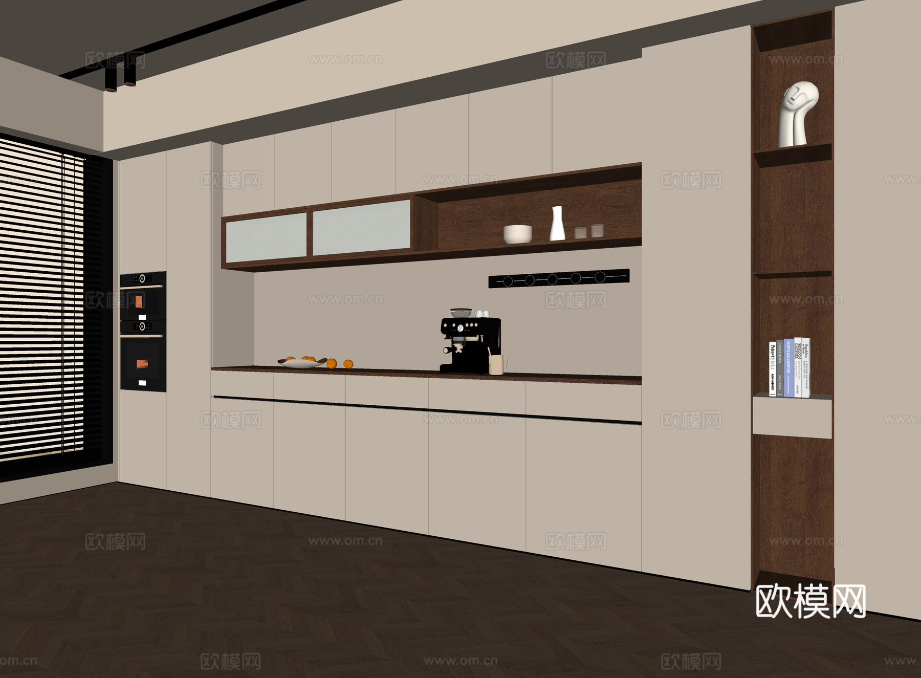 现代餐边柜su模型