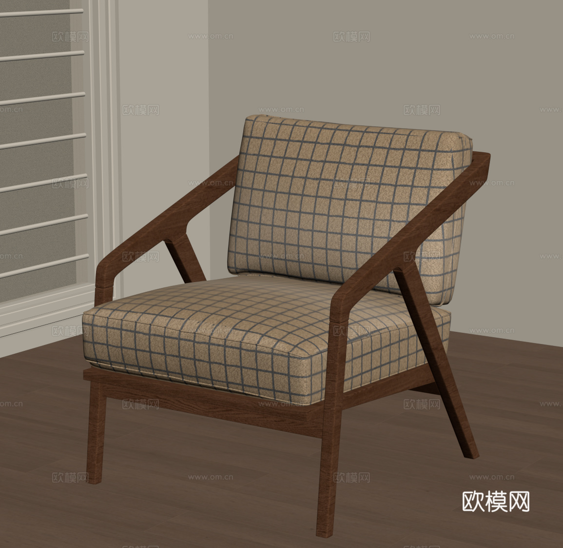 中古单人沙发 休闲椅su模型