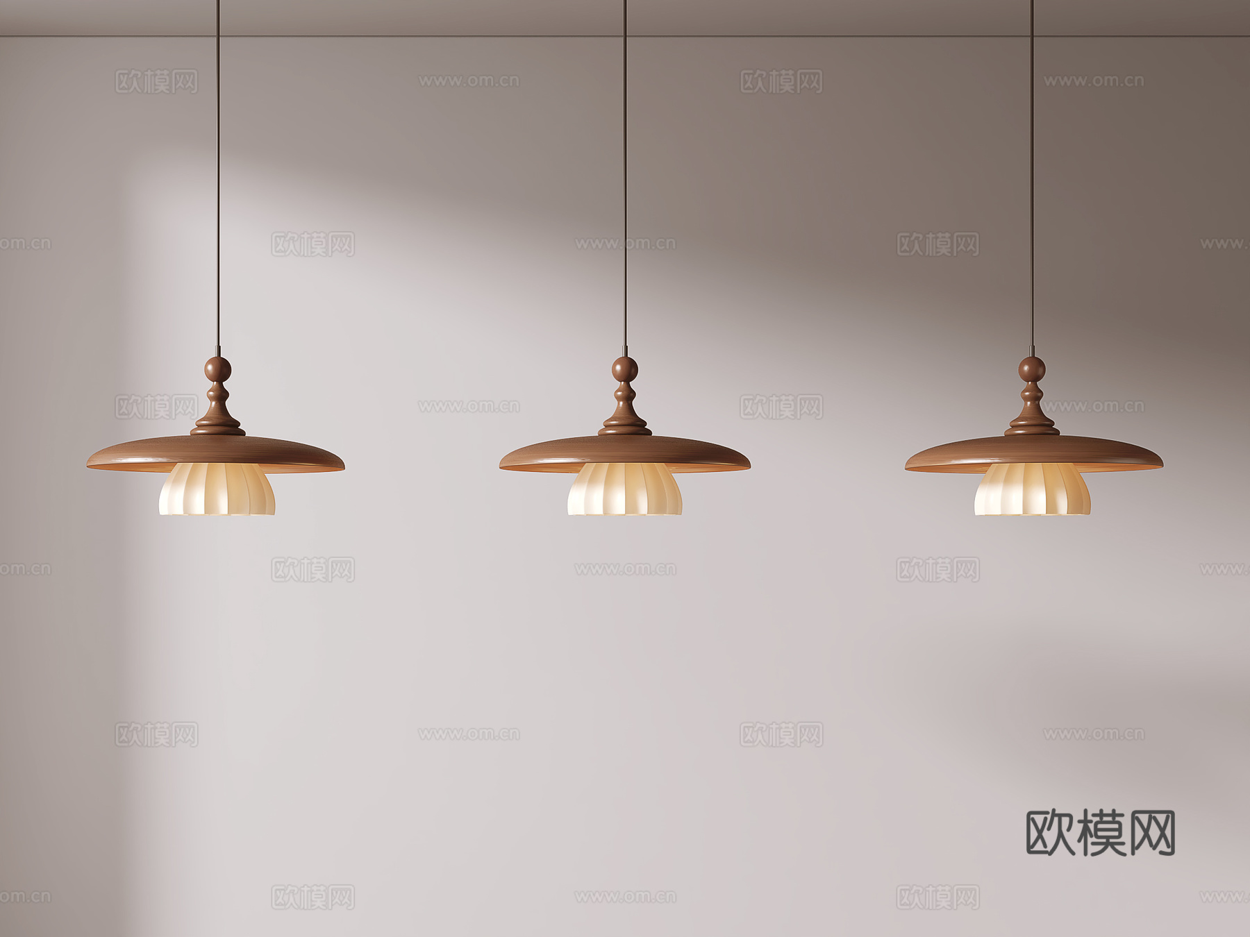 中古风餐厅吊灯su模型