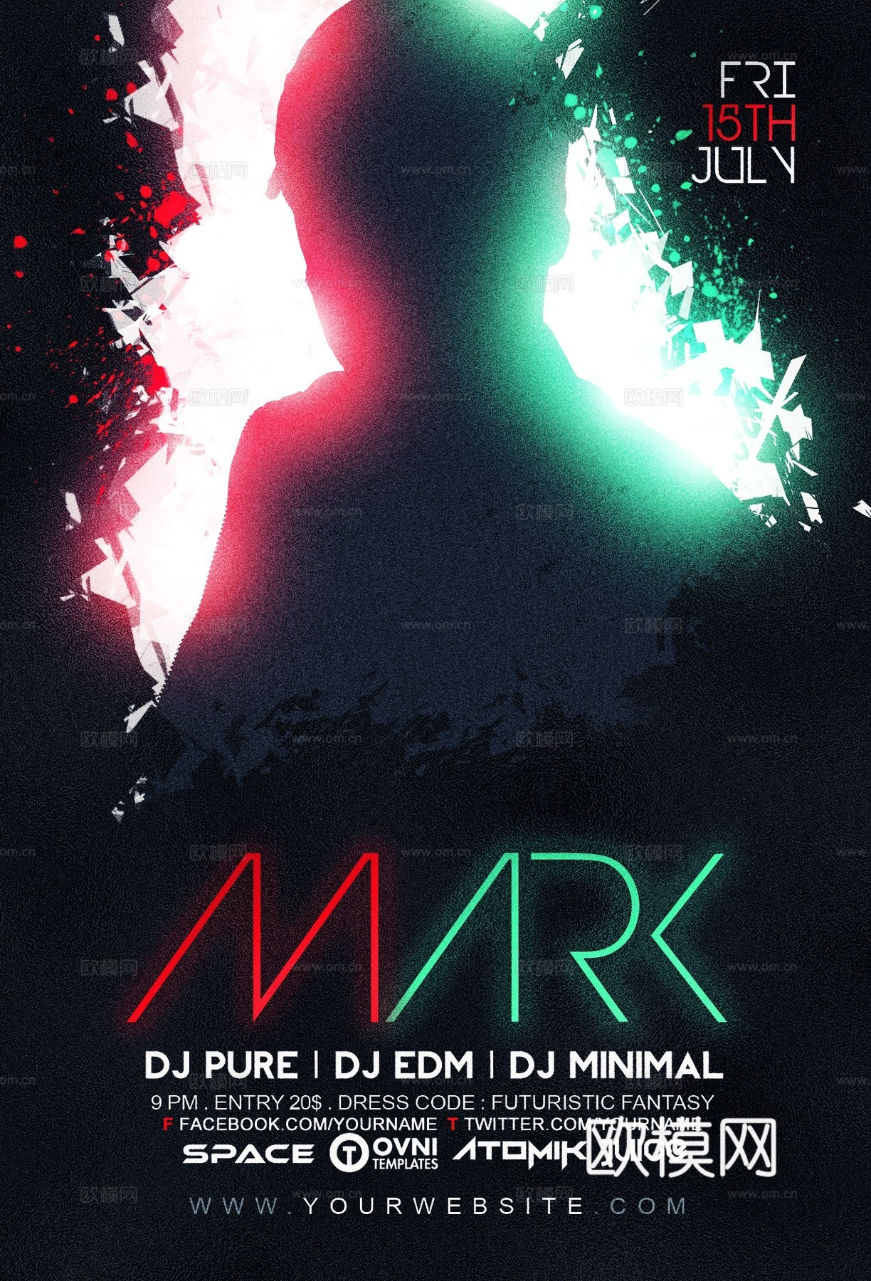 炫酷酒吧海报11