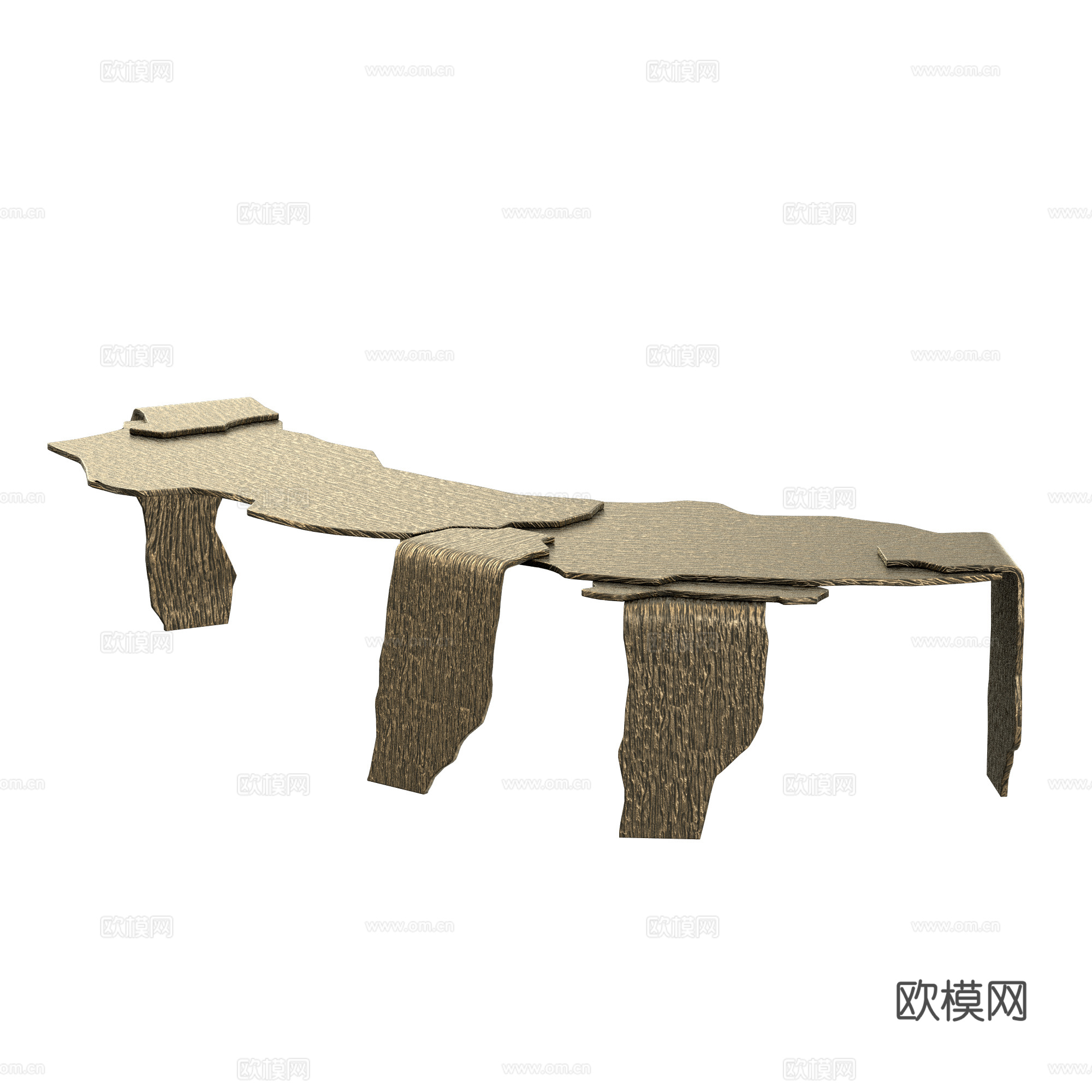 现代轻奢金属端景台 玄关桌3d模型