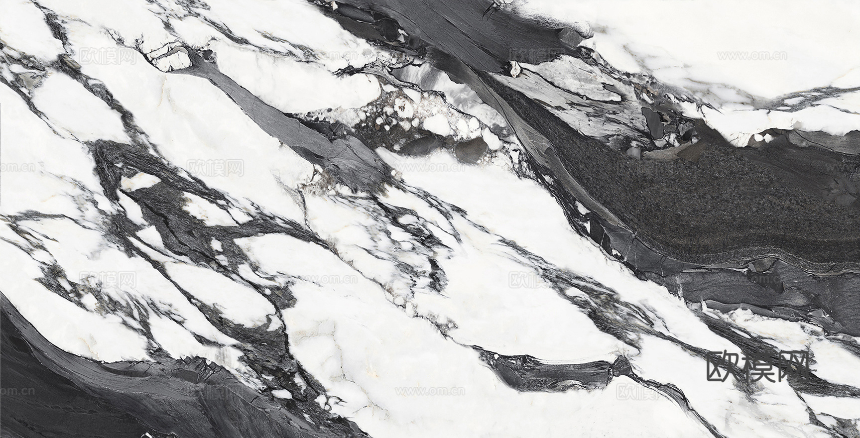 现代简约黑白大理石 宝格丽大理石 奢石