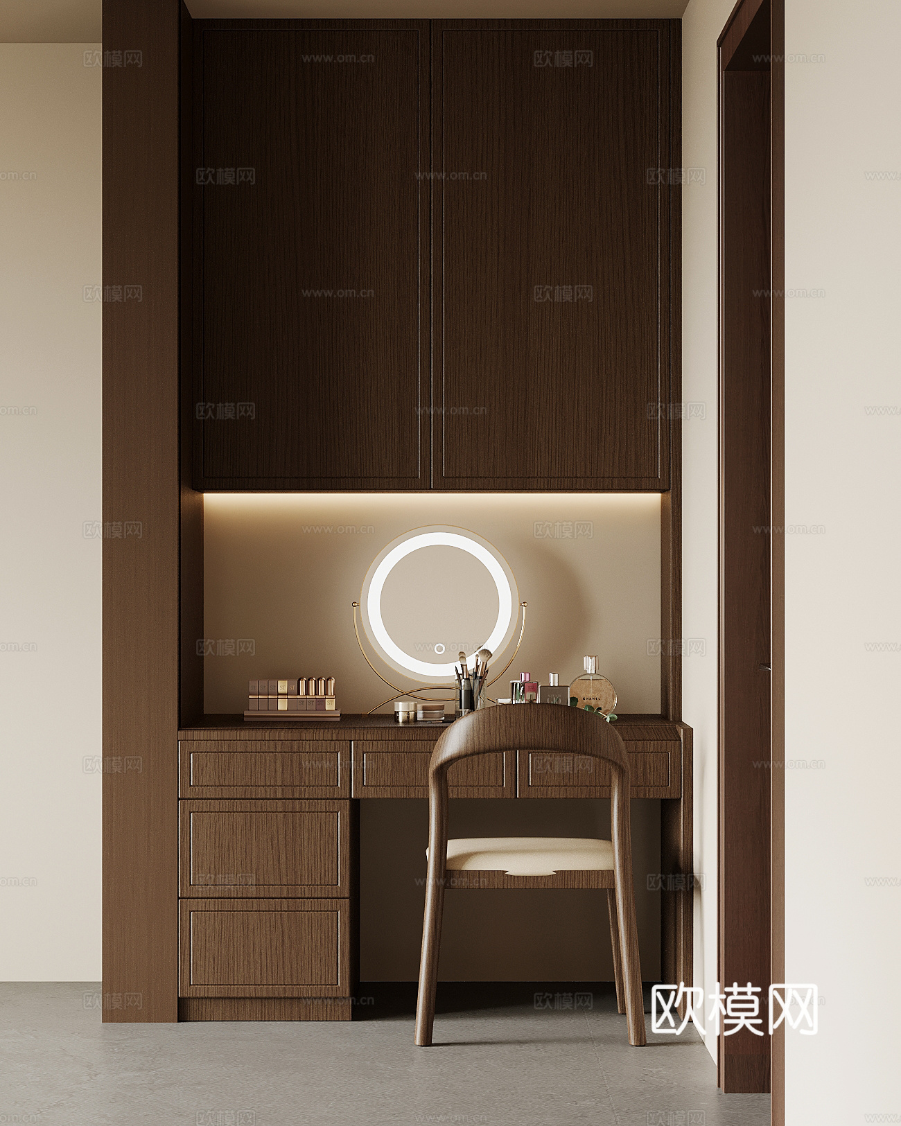 新中式梳妆台su模型