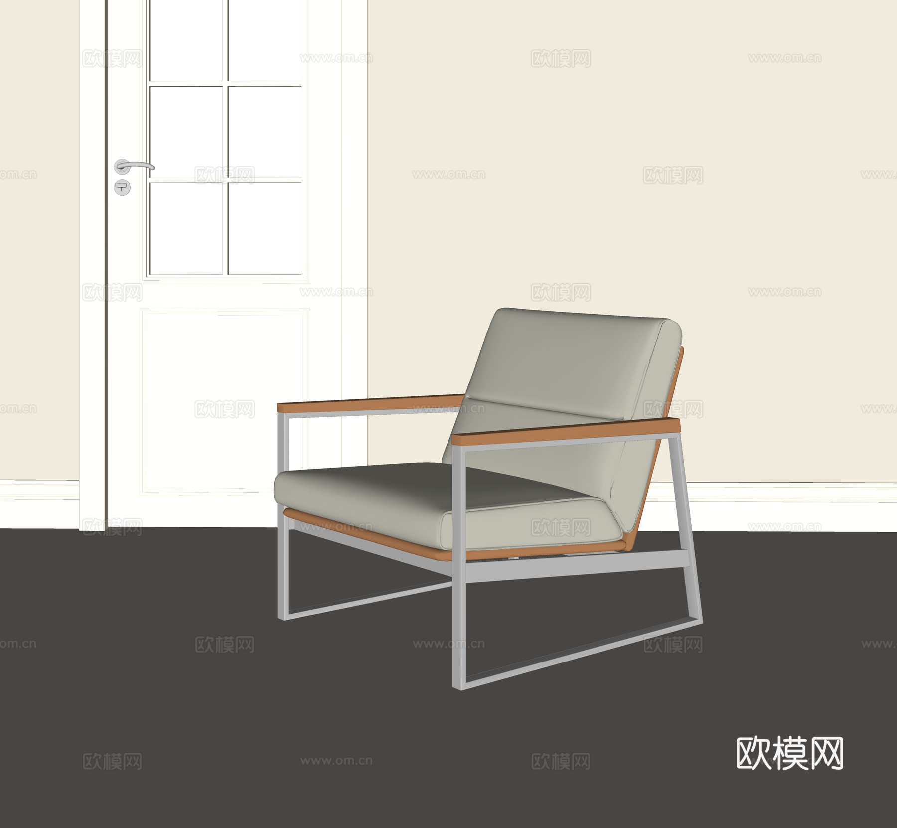 意式轻奢休闲椅su模型