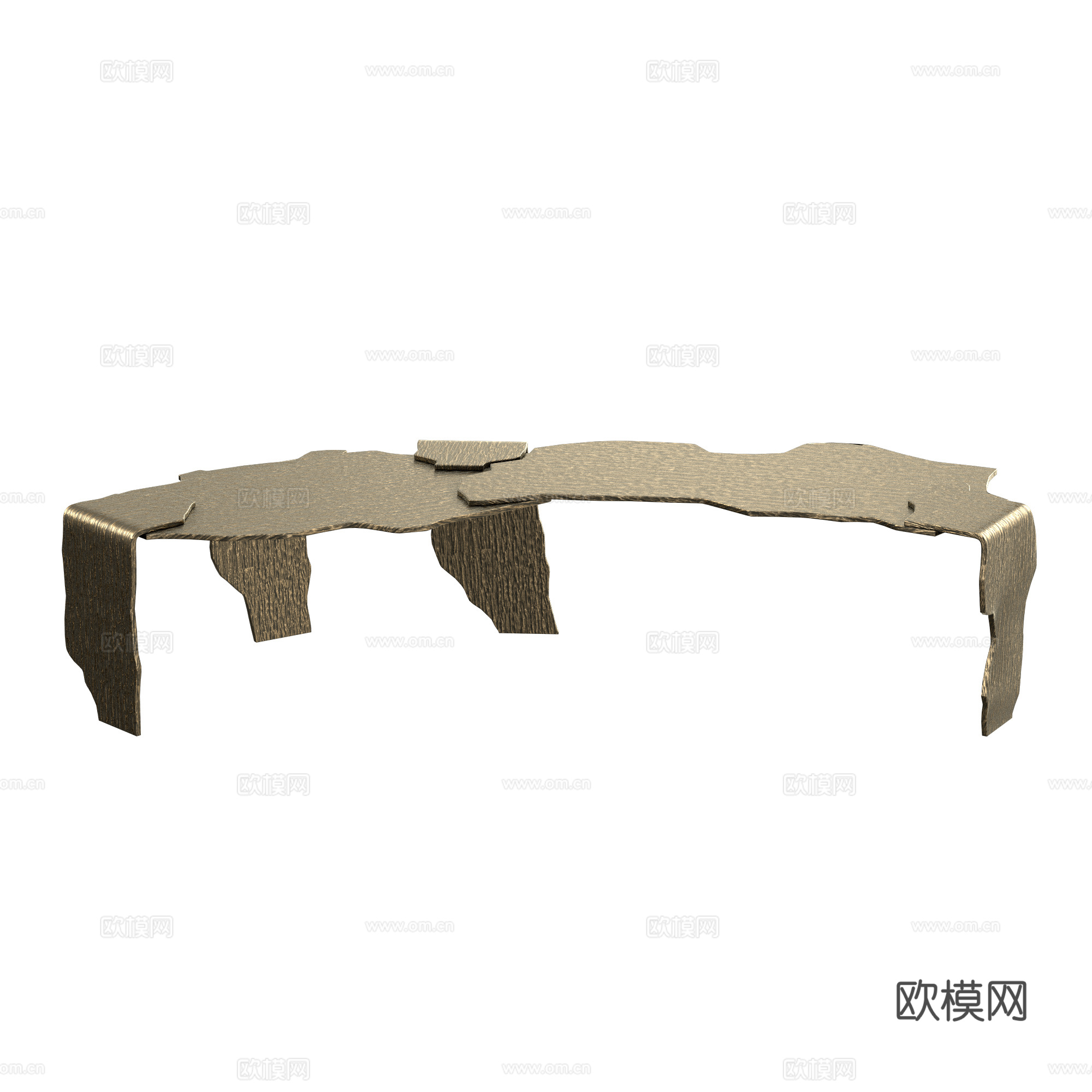 现代轻奢金属端景台 玄关桌3d模型