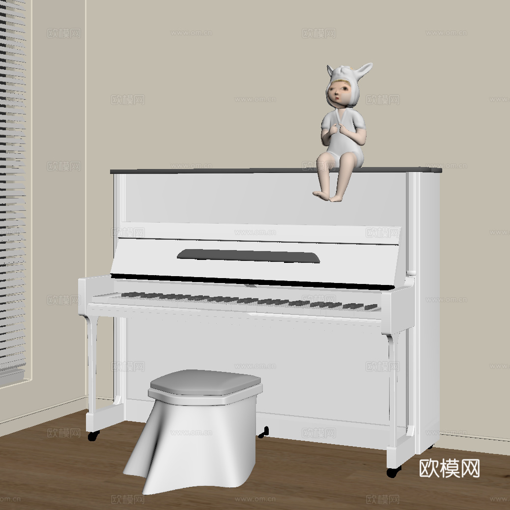 现代钢琴su模型