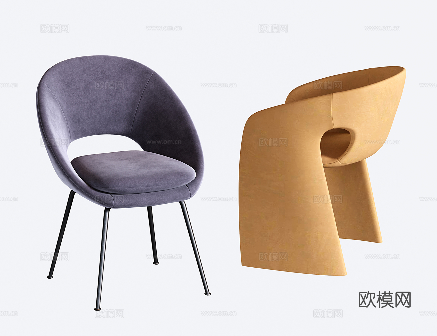现代餐椅 单椅su模型