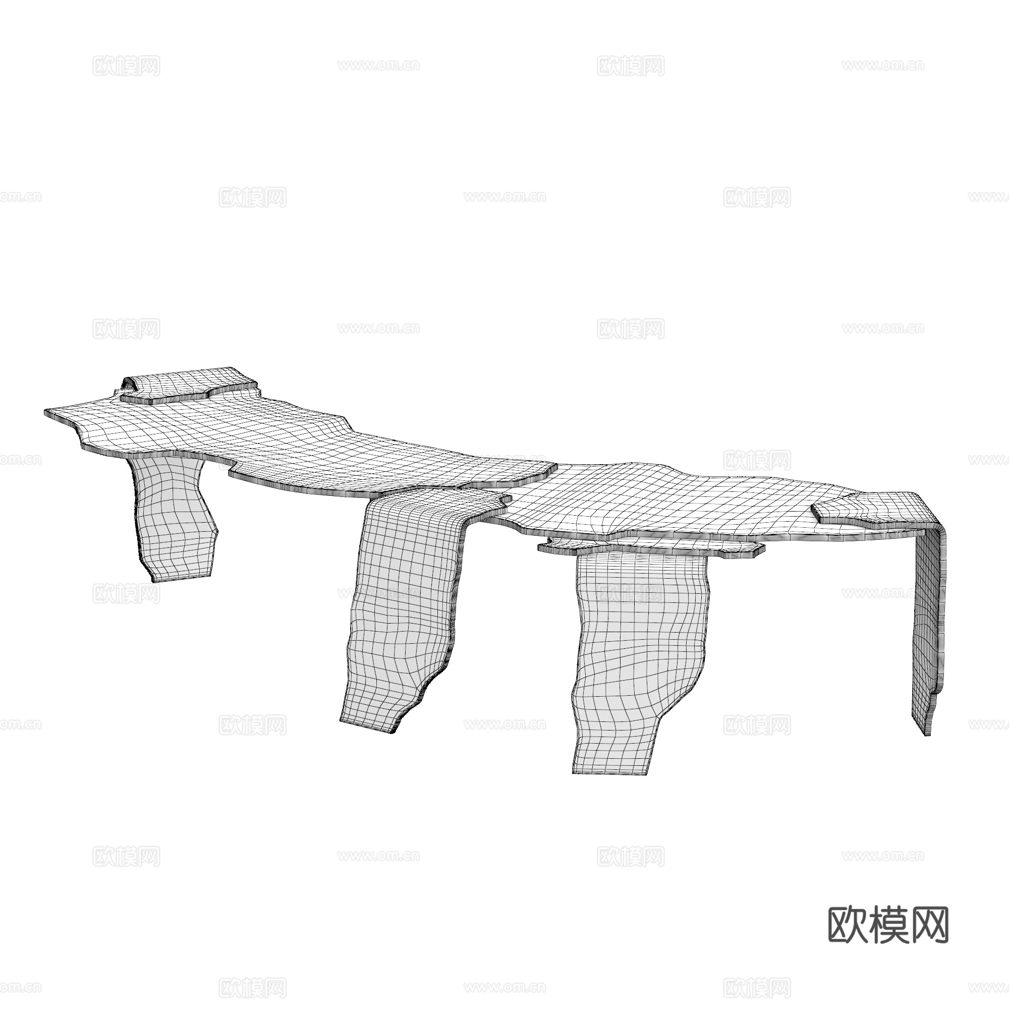 现代轻奢金属端景台 玄关桌3d模型