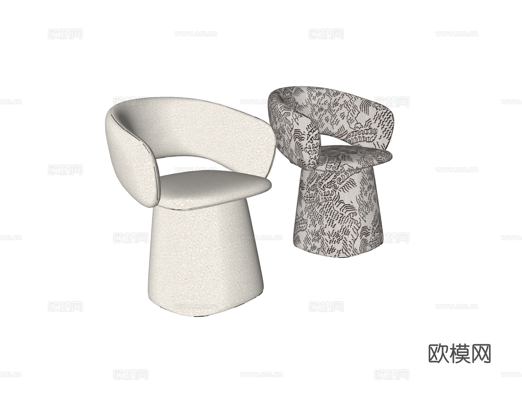 Bonaldo 现代休闲椅 单椅 餐椅  化妆椅su模型