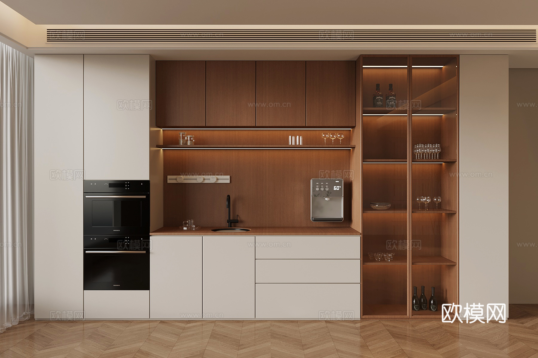 现代酒柜 餐边柜3d模型下载