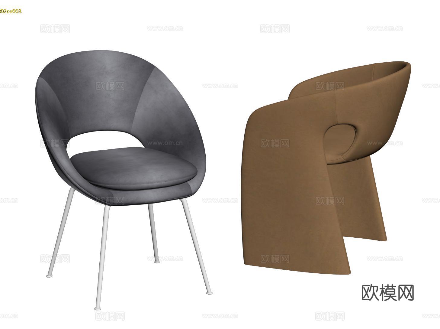 现代餐椅 单椅su模型
