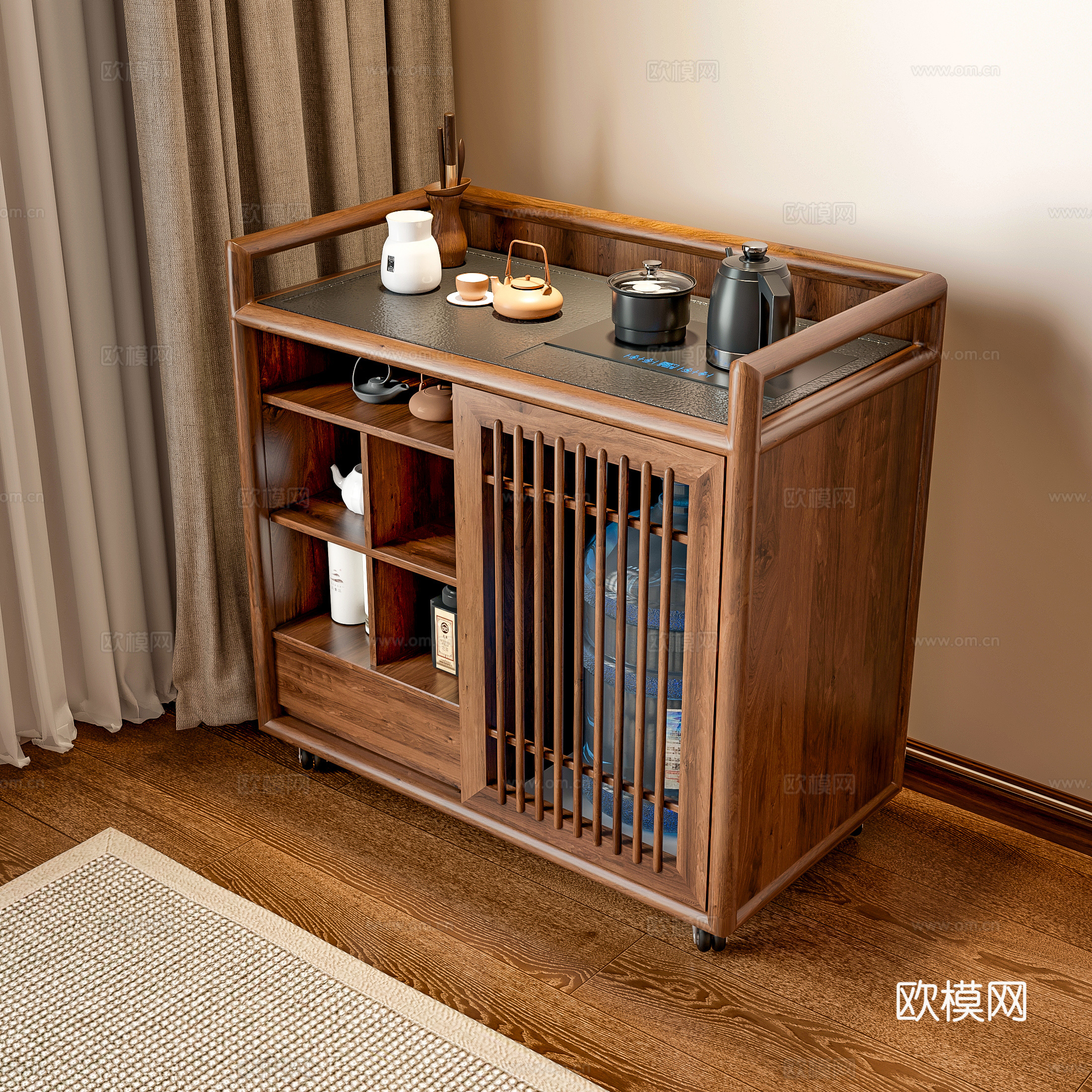 新中式博古架su模型