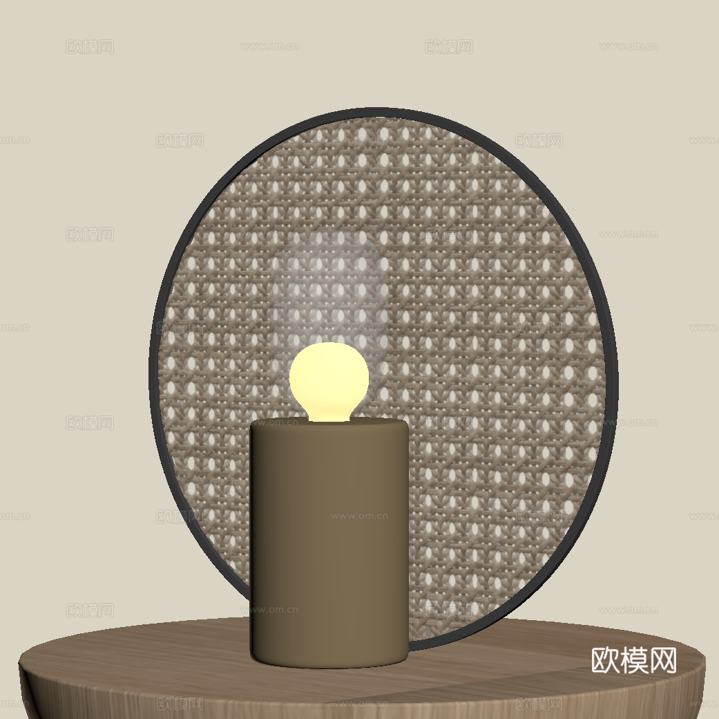 现代小台灯su模型