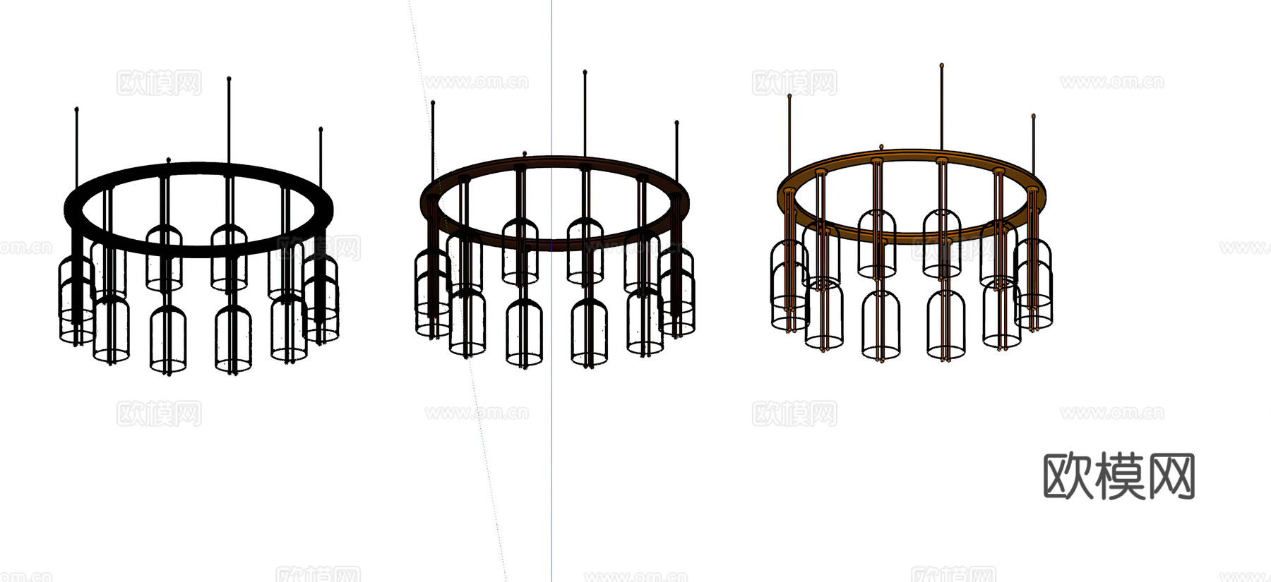 水纹吊灯，玻璃吊灯，麻布吊灯su模型