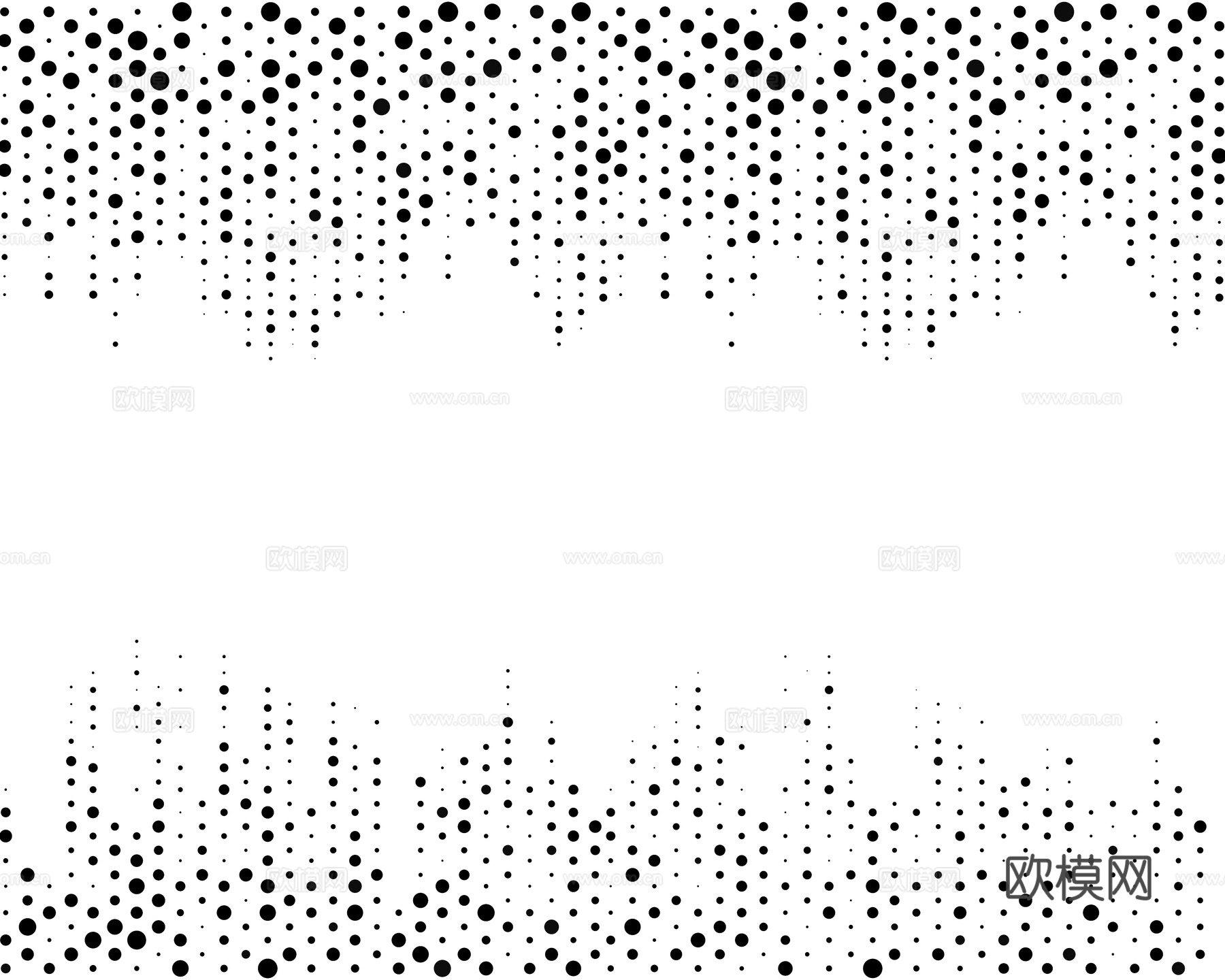 圆形渐变金属冲孔黑白