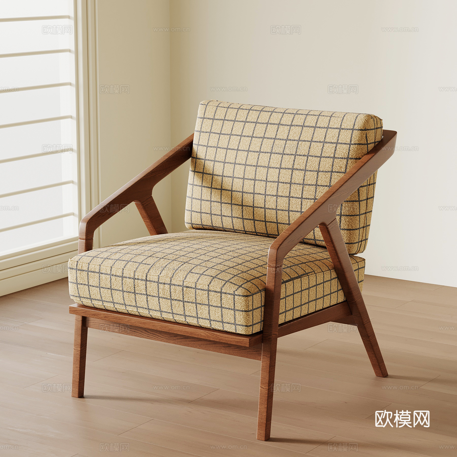 中古单人沙发 休闲椅su模型