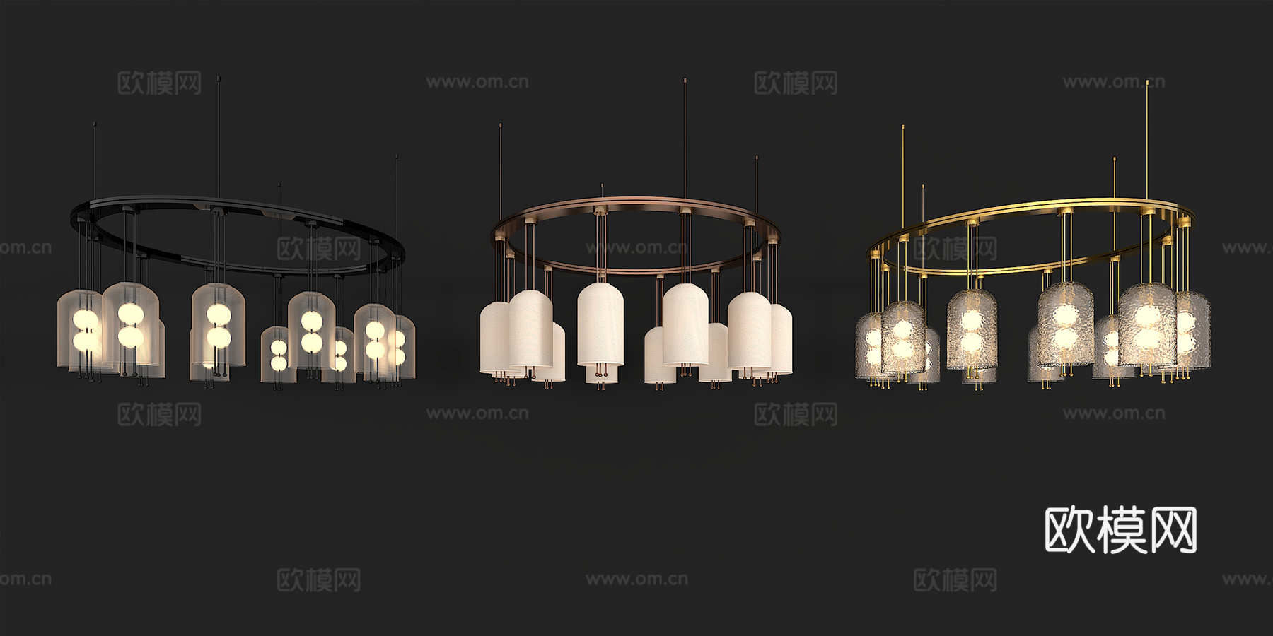 水纹吊灯，玻璃吊灯，麻布吊灯su模型
