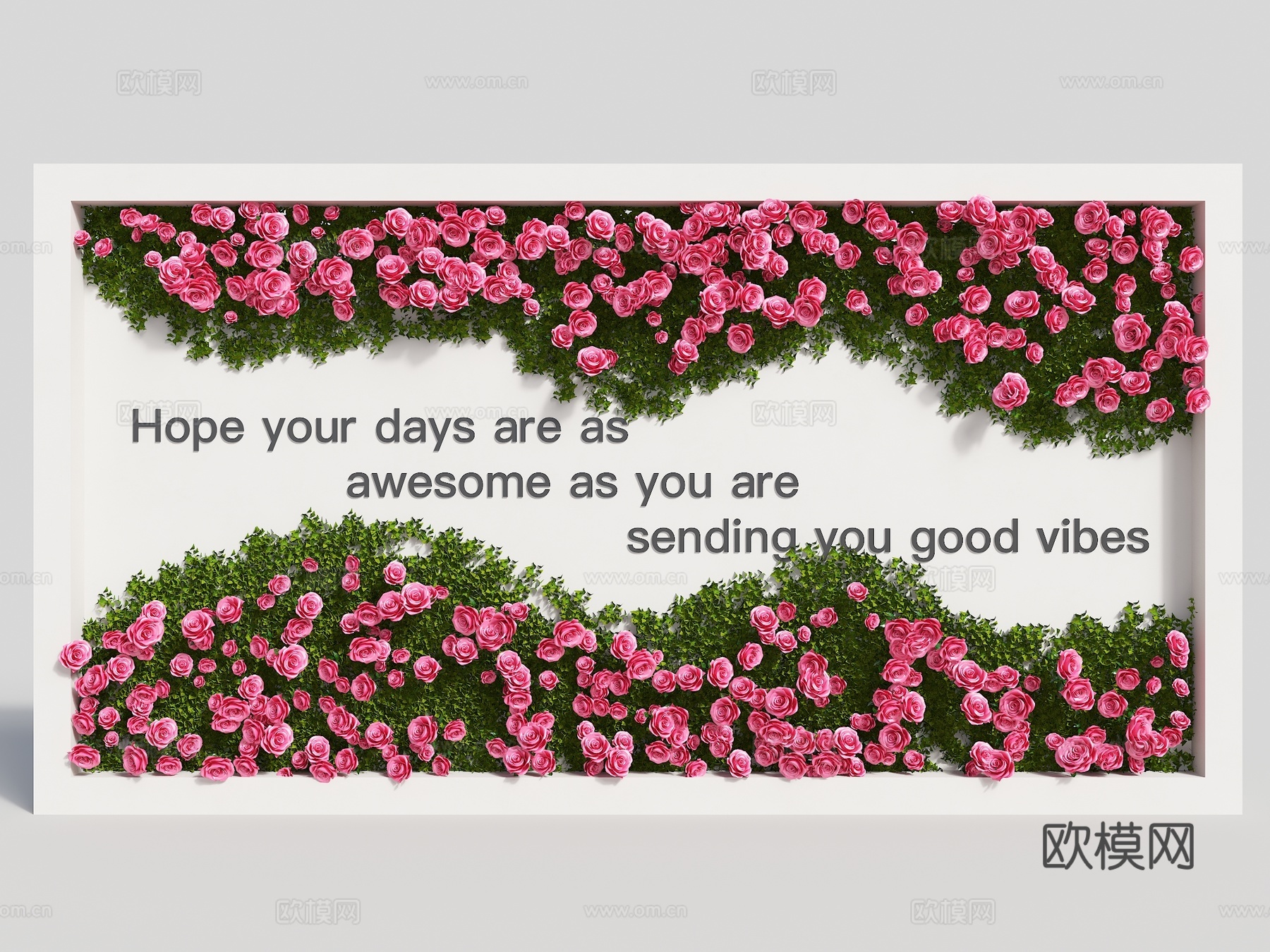 植物墙 花艺背景墙 花朵背景墙 花朵墙 美陈植物墙 婚庆墙su模型