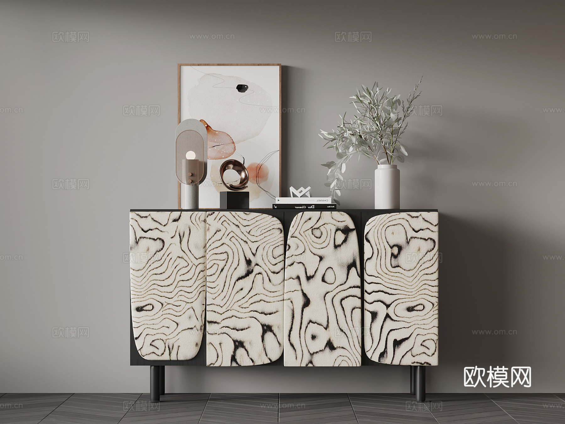 现代意式玄关柜su模型