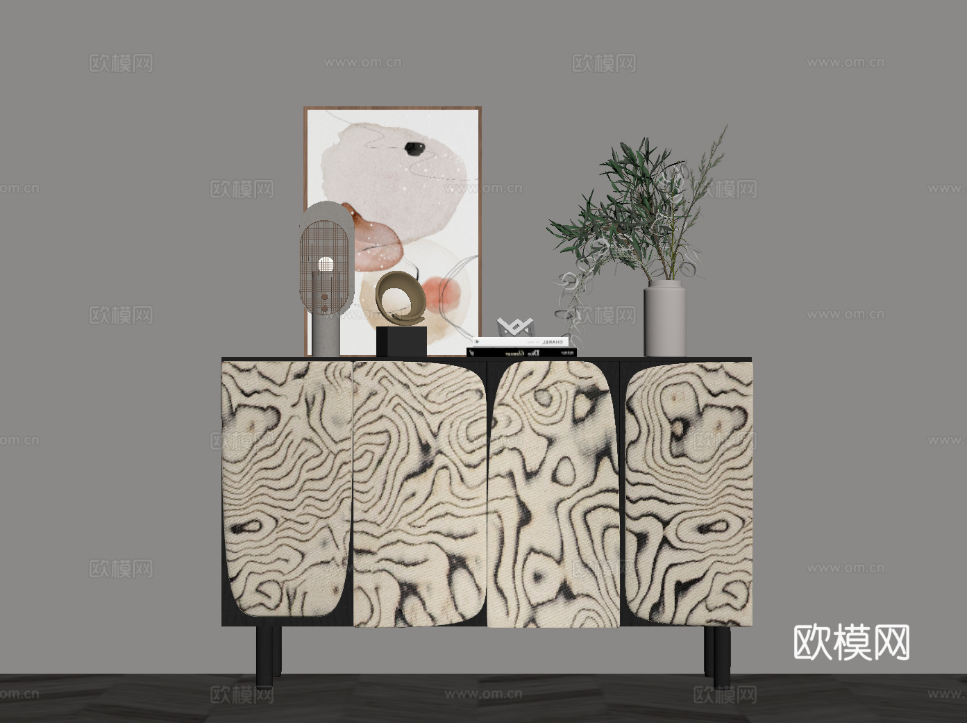 现代意式玄关柜su模型